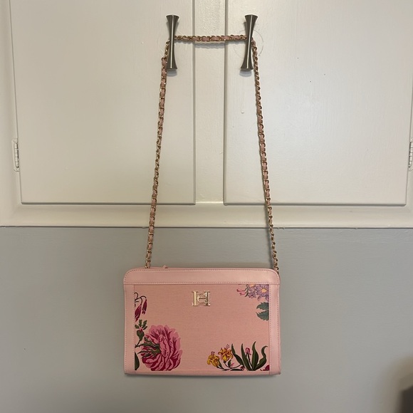 Carolina Herrera floral print large canvas cosmetics bag to shoulder bag - Picture 5 of 15